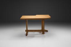 Solid Oak Architects Desk France 1960s - 4604272