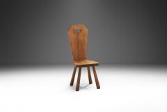Solid Oak Brutalist Chair France ca 1940s - 3447930