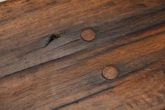 Solid Oak Brutalist Coffee Table The Netherlands 1960s - 4563251