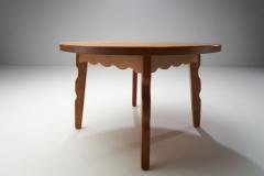 Solid Oak Coffee Table with Sculptural Legs Denmark ca 1950s - 4452489