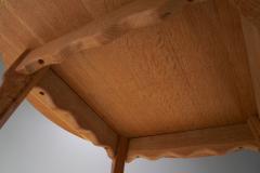 Solid Oak Coffee Table with Sculptural Legs Denmark ca 1950s - 4452491