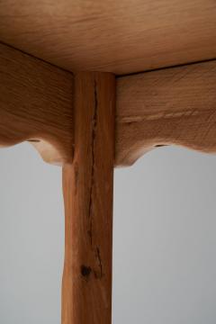 Solid Oak Coffee Table with Sculptural Legs Denmark ca 1950s - 4452492