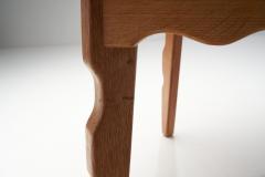 Solid Oak Coffee Table with Sculptural Legs Denmark ca 1950s - 4452494
