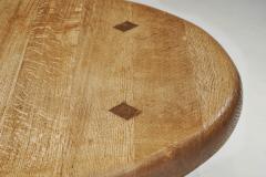 Solid Oak and Wrought Iron Coffee Table France ca 1960s - 3377034