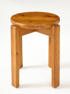 Solid Pine Stool France c Mid 20th Century - 2288888