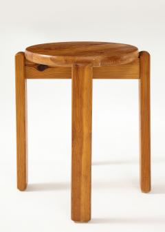 Solid Pine Stool France c Mid 20th Century - 2288890