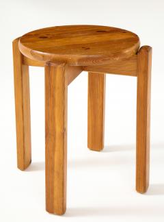 Solid Pine Stool France c Mid 20th Century - 2288891