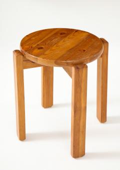 Solid Pine Stool France c Mid 20th Century - 2288892