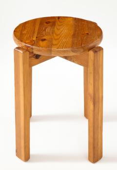 Solid Pine Stool France c Mid 20th Century - 2288895