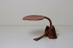 Solid Walnut Studio Side Table in Leaf Shape USA 1970s - 699925