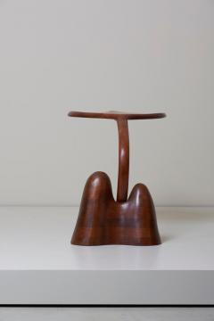 Solid Walnut Studio Side Table in Leaf Shape USA 1970s - 699927