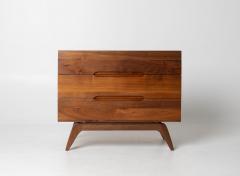 Solid Walnut Three Drawer Dresser by Ace Hi with splayed legs - 4645904