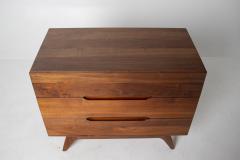 Solid Walnut Three Drawer Dresser by Ace Hi with splayed legs - 4645906