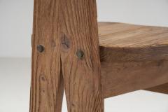 Solid Wood Brutalist Chairs with Mortise and Tenon Joinery Europe ca 1960s - 3039425