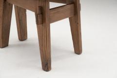 Solid Wood Brutalist Chairs with Mortise and Tenon Joinery Europe ca 1960s - 3039427