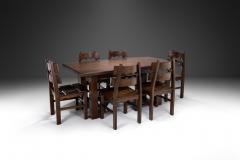 Solid Wood Brutalist Dining Set Europe 20th Century - 3682439