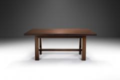 Solid Wood Brutalist Dining Table Europe 20th Century - 3687029