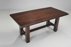 Solid Wood Brutalist Dining Table Europe 20th Century - 3687031