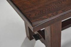 Solid Wood Brutalist Dining Table Europe 20th Century - 3687032