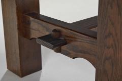Solid Wood Brutalist Dining Table Europe 20th Century - 3687036