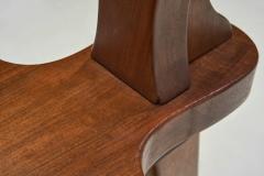 Solid Wood Brutalist Smokers Chair The Netherlands ca 1950s - 3961108