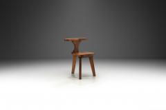Solid Wood Brutalist Smokers Chair The Netherlands ca 1950s - 4149009