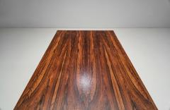 Solid Wood Dining Table with Circular Trestle Base Scandinavia 1970s - 2781641