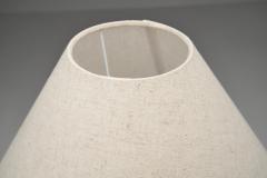 Solid Wood Table Lamp with Fabric Shade Europe 1960s - 4563286