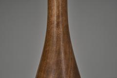 Solid Wood Table Lamp with Fabric Shade Europe 1960s - 4565096