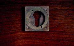 Solid bronze brutalist Door Knob Pull Germany 1960s - 3280995