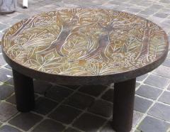 Solid bronze table signed Helene Guastella - 854957