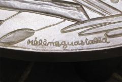 Solid bronze table signed Helene Guastella - 854958