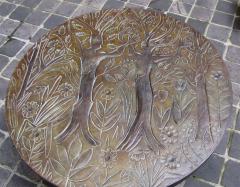 Solid bronze table signed Helene Guastella - 854960