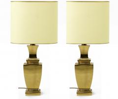 Solid bronze urn shaped pair of neo classic table lamp - 872594