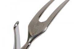 Solingen Othello Germany 3 Piece Rustic Horn Handle Silver Carving Utensil Set - 4674617