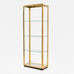 Solmet Italian Mid Century Four Shelf Brass Frame Etagere Bookshelf - 4700361