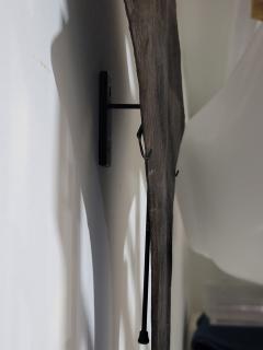 Songo Meno African Topoke Sword Currency with Custom Hanging Bracket - 4734693
