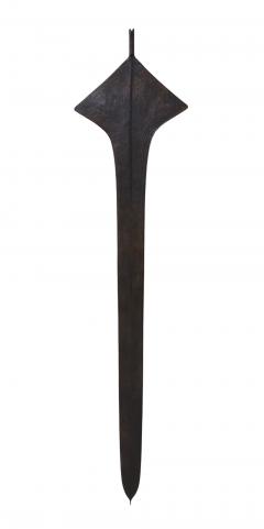 Songo Meno African Topoke Sword Currency with Custom Hanging Bracket - 4734896