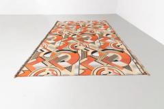 Sonia Delaunay Cubistic Tapestry or Carpet in Wool and Silk France 1930s - 3247654