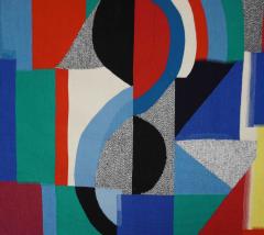 Sonia Delaunay Monumental modern tapestry designed and signed by Sonia Delaunay Serpent Noir - 951730