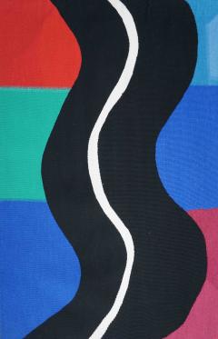 Sonia Delaunay Monumental modern tapestry designed and signed by Sonia Delaunay Serpent Noir - 951732