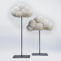 Sophie Brillouet METAMORPHOSE XI Seashell cloud sculpture with pedestal - 3148502