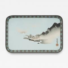 Sosuke Namikawa A High Quality Japanese Wireless Cloisonn Serving Tray Meiji - 3909768