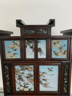 Sosuke Namikawa Japanese Table Cabinet with Cloisonne Panels Attributed to Namikawa Sosuke - 996559