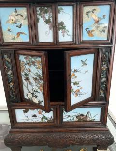 Sosuke Namikawa Japanese Table Cabinet with Cloisonne Panels Attributed to Namikawa Sosuke - 996560