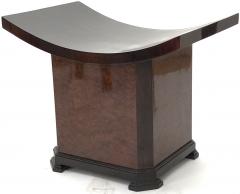 Soubrier Maison Soubrier rare Art deco pagoda stool in makassar top and thuya burl base - 928185