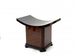 Soubrier Maison Soubrier rare Art deco pagoda stool in makassar top and thuya burl base - 928189