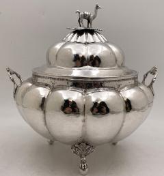 South American Silver Tureen Covered Bowl with Camel Finial - 3388754