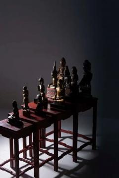 South East Asian lacquered wood Buddha 19th century - 3690729