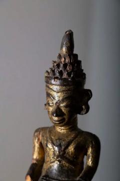 South East Asian lacquered wood Buddha 19th century - 3690736